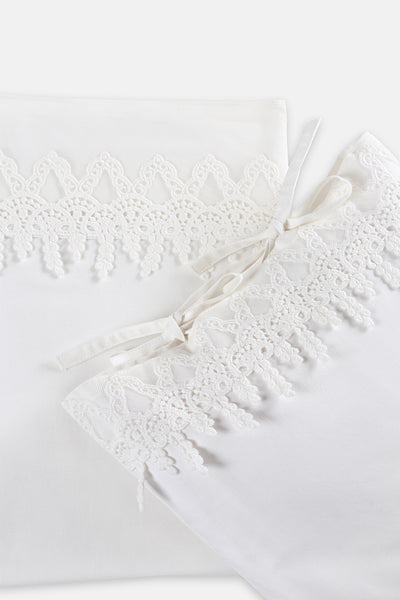 All White Classical Sheet & Pillow Set