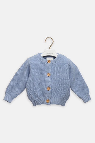 Blue Knitted Cardigan for Newborn Baby