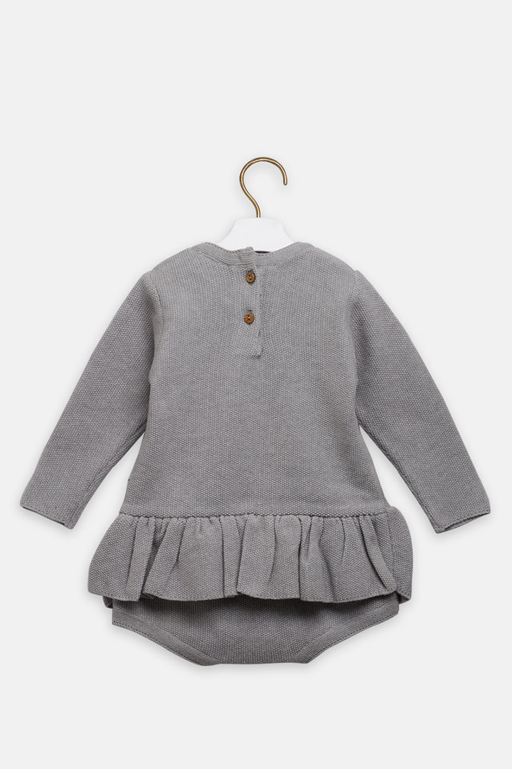 Little Bow Romper - Grey