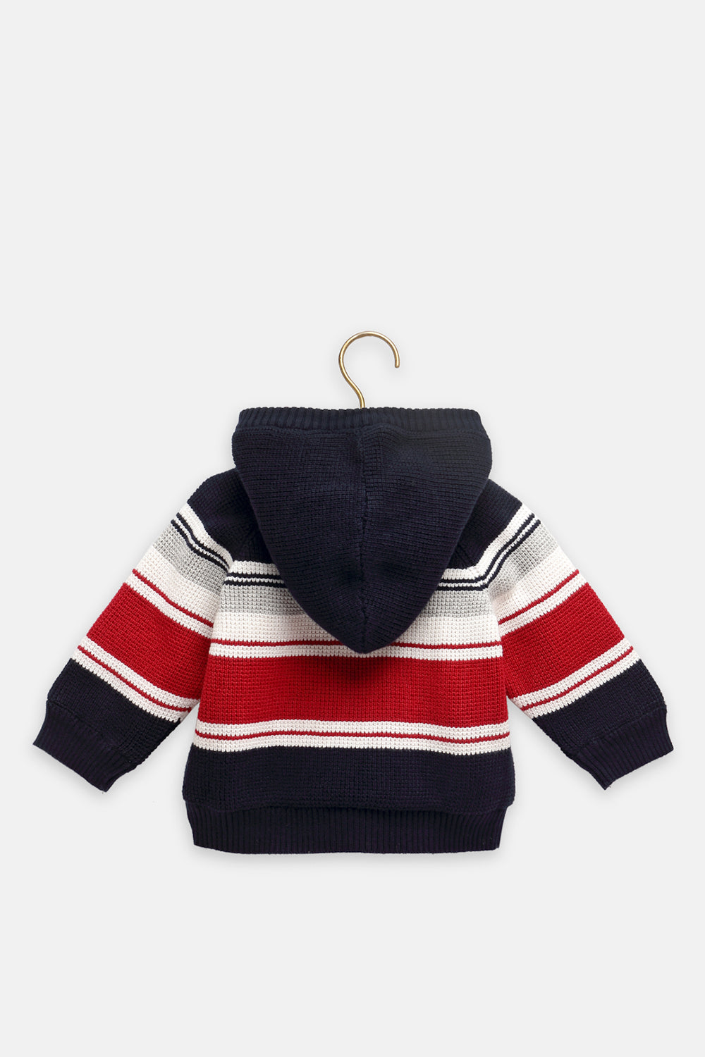 Baby Winter Red & Blue Stripe Cardigan